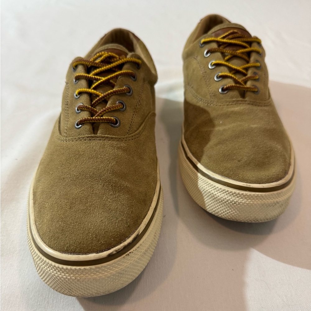 Bass & Co Men’s Sz 13M Suede Leather Sneakers ~ Suede inside Sand beige